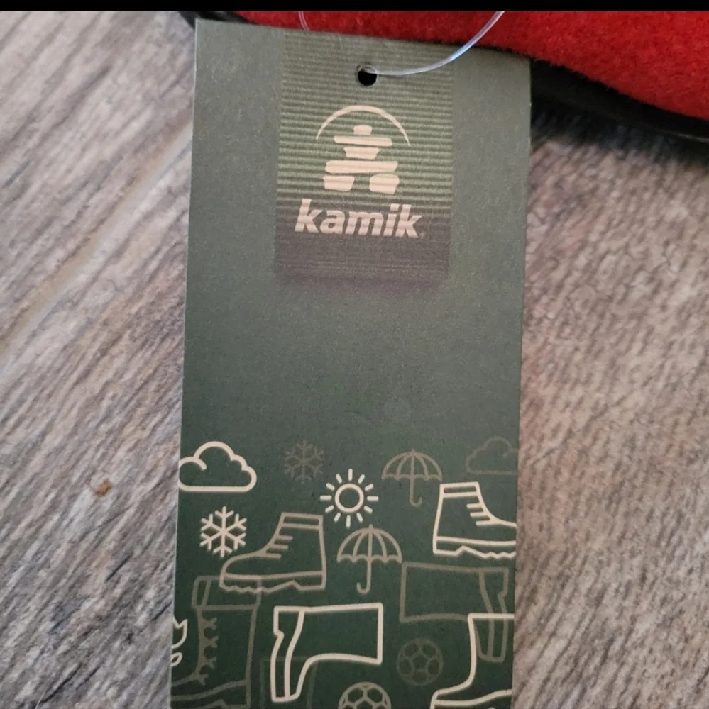 Kamik COZY CABIN 2 Red Felted Warm Up Slippers Cozycore Cabincore Christmas NEW